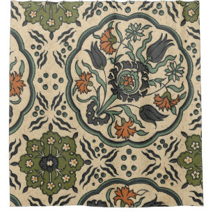 Decorative Floral Persian Tile Design