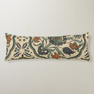 Decorative Floral Persian Tile Design Body Pillow