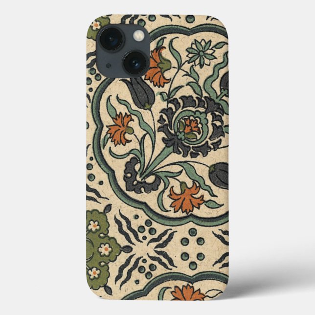 Decorative Floral Persian Tile Design Case-Mate iPhone Case (Back)