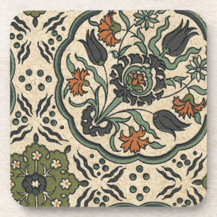 Decorative Floral Persian Tile Design Coaster