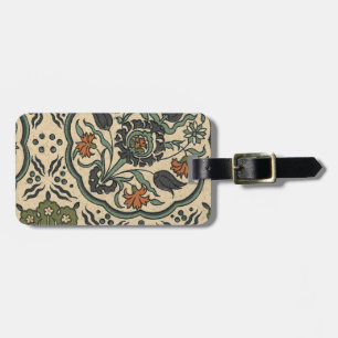 Decorative Floral Persian Tile Design Luggage Tag