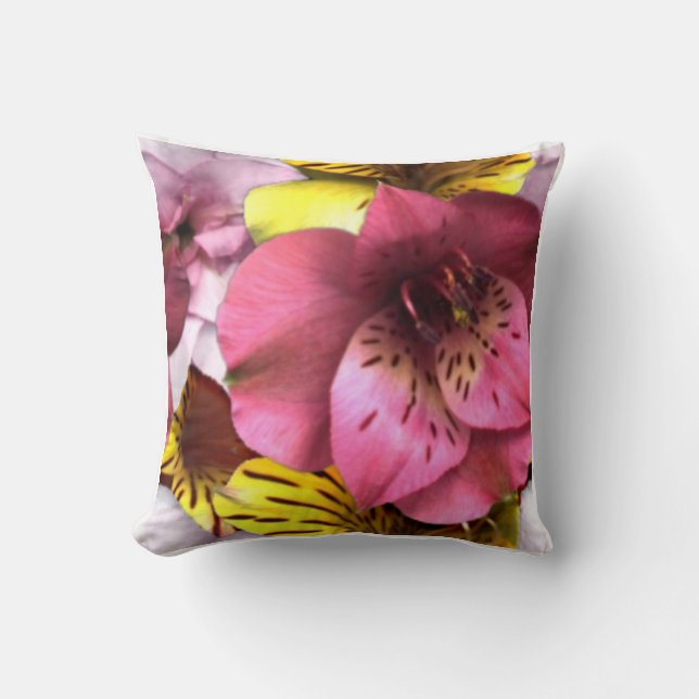 Decorative Floral Pillow... Throw Pillow (Front)