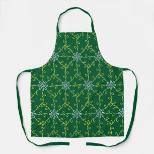 Decorative Floral Seamless Pattern Apron