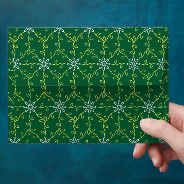 Decorative Floral Seamless Pattern Envelope (Hand)