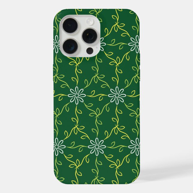Decorative Floral Seamless Pattern iPhone Case (Back)