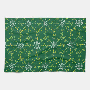 Decorative Floral Seamless Pattern Kitchen Towel