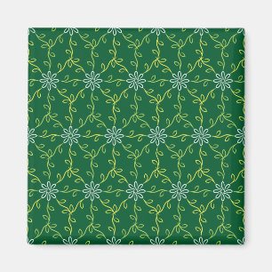 Decorative Floral Seamless Pattern Magnet