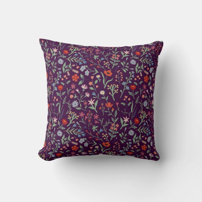 Decorative floral seamless pattern. throw pillow (Front)