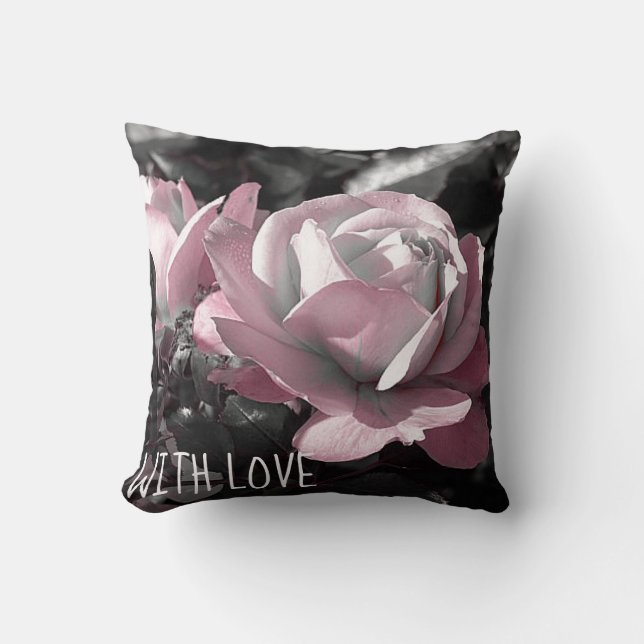 Decorative Floral Throw Pillow (Front)