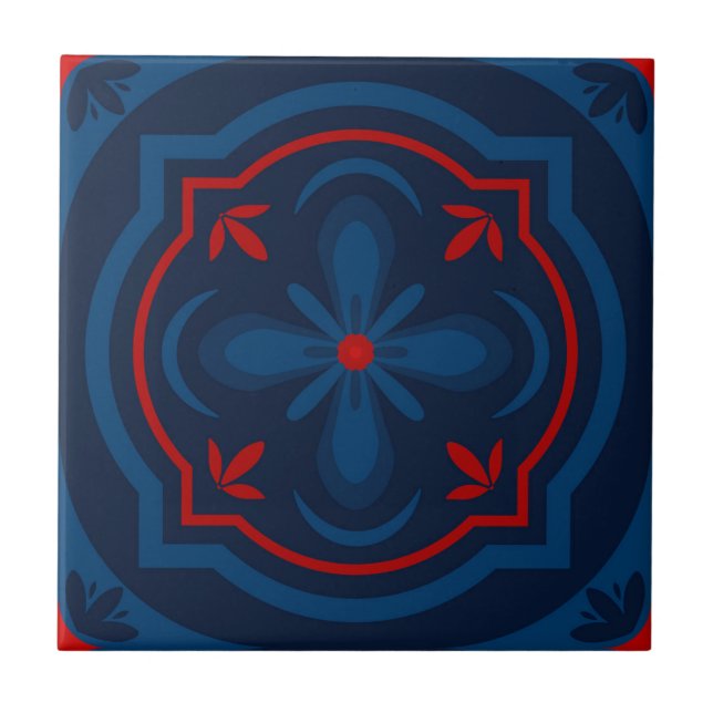 Decorative Floral Tile Pattern (Front)