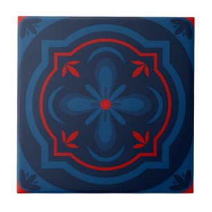Decorative floral tiles pattern 