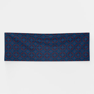 Decorative floral tiles pattern banner