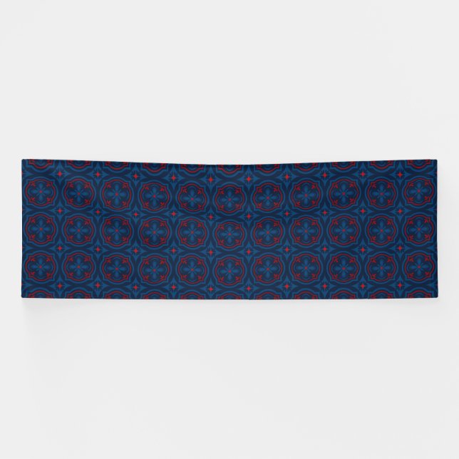 Decorative floral tiles pattern  banner (Horizontal)