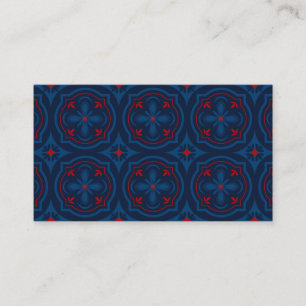 Decorative floral tiles pattern business card