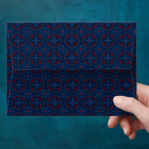 Decorative floral tiles pattern envelope