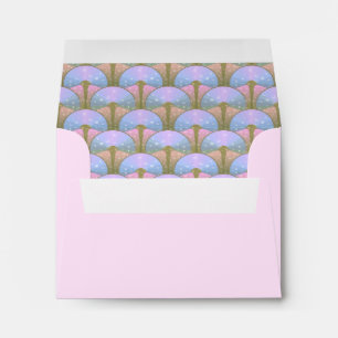 Decorative flower waves pattern envelope