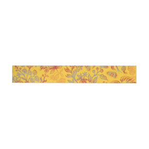 Decorative flowers 16 wrap around label