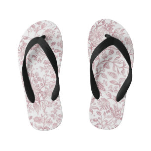 Decorative flowers 19 kid's flip flops