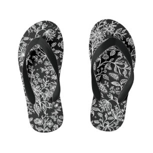 Decorative flowers 21 kid's flip flops