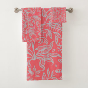 Decorative flowers 9 bath towel set