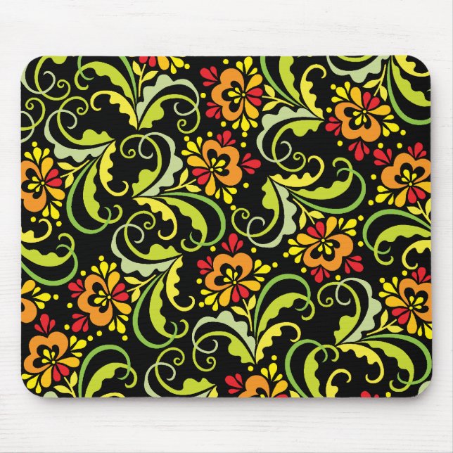 decorative flowers mouse pad (Front)