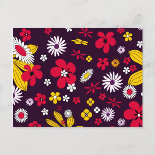 Decorative Flowers Postcard