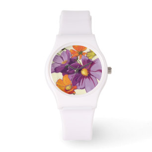 Decorative Flowers Watch