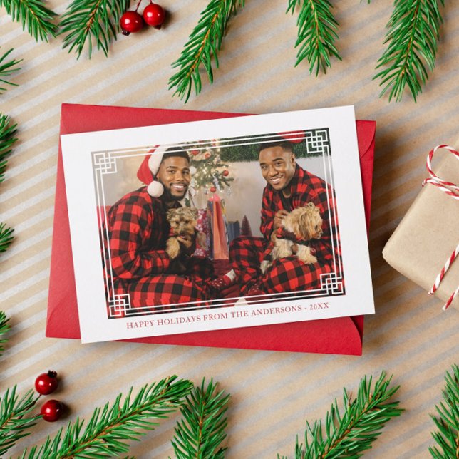 Decorative Frame - Happy Holidays Photo Holiday Card (Creator Uploaded)