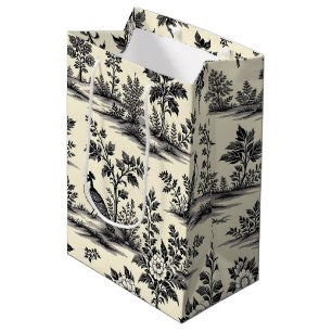 Decorative French toile pattern Medium Gift Bag