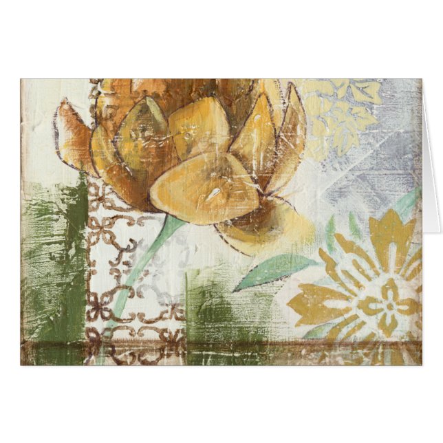 Decorative Fresco Design with Globe Flower (Front Horizontal)