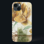 Decorative Fresco Design with Globe Flower iPhone 13 Case<br><div class="desc">This decorative fresco design by Megan Meagher features a globe flower. An abstract background surrounds the flower,  creating a surreal vibe that contrasts with the realistic flower.</div>