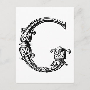 DECORATIVE G POSTCARD