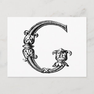 DECORATIVE G POSTCARD