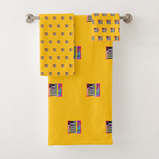 Decorative Geo Patterns Bath Towel Set