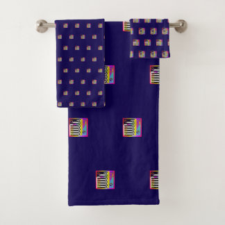 Decorative Geo Patterns Dk Blue