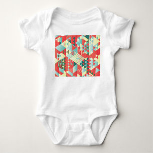 Decorative geometric, abstract, vintage elements. baby bodysuit