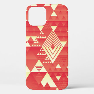 Decorative geometric, abstract vintage elements. iPhone 12 case