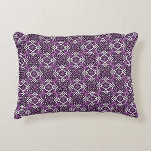 Decorative Geometric Floral Pattern Accent Pillow