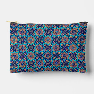 Decorative Geometric Floral Pattern Accessory Pouch