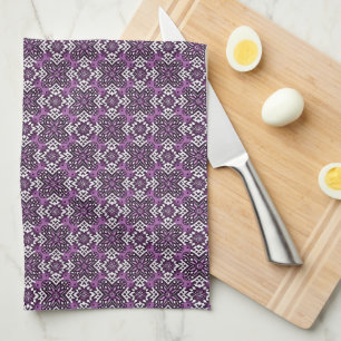 Decorative Geometric Floral Pattern Kitchen Towel