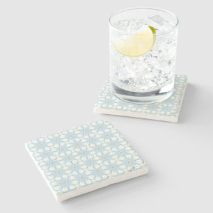 decorative geometric pattern stone coaster