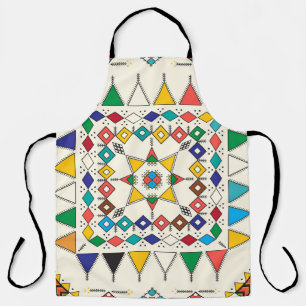 Decorative geometric repeating pattern inspired by apron