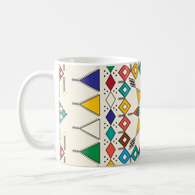 Decorative geometric repeating pattern inspired by coffee mug (Left)