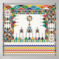 Decorative geometric repeating pattern inspired by