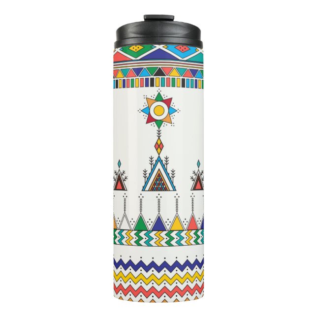 Decorative geometric repeating pattern inspired by thermal tumbler (Front)