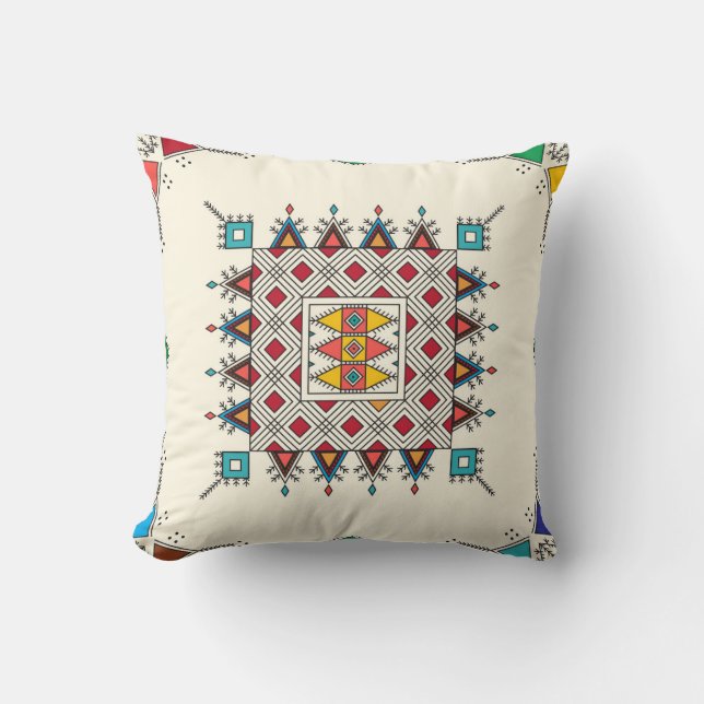 Decorative geometric repeating pattern inspired by throw pillow (Front)