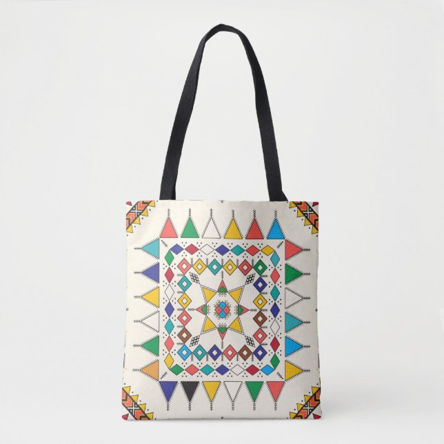 Decorative geometric repeating pattern inspired by tote bag (Front)