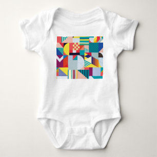 Decorative Geometric: Vintage Abstract Pattern. Baby Bodysuit