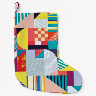 Decorative Geometric: Vintage Abstract Pattern. Small Christmas Stocking