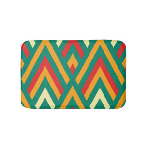 Decorative Geometric: Vintage Abstract Seamless. Bath Mat